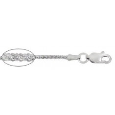 1.7mm Korean Chain, 16" - 24" Length, Sterling Silver